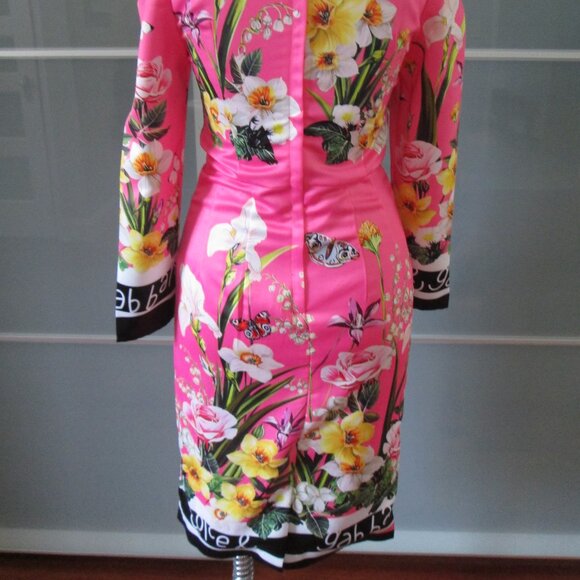 *SOLD* Dolce & Gabbana Long Sleeve Midi Rabbit Dress - Picture 8 of 14
